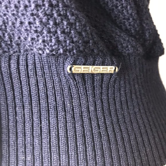 Geiger 100% Wool Navy Sweater - Picture 8 of 8